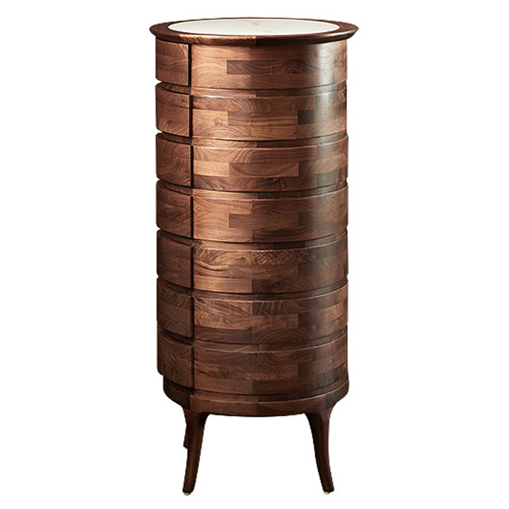 Комод деревянный с 7-ю ящиками Moon Walnut Furniture