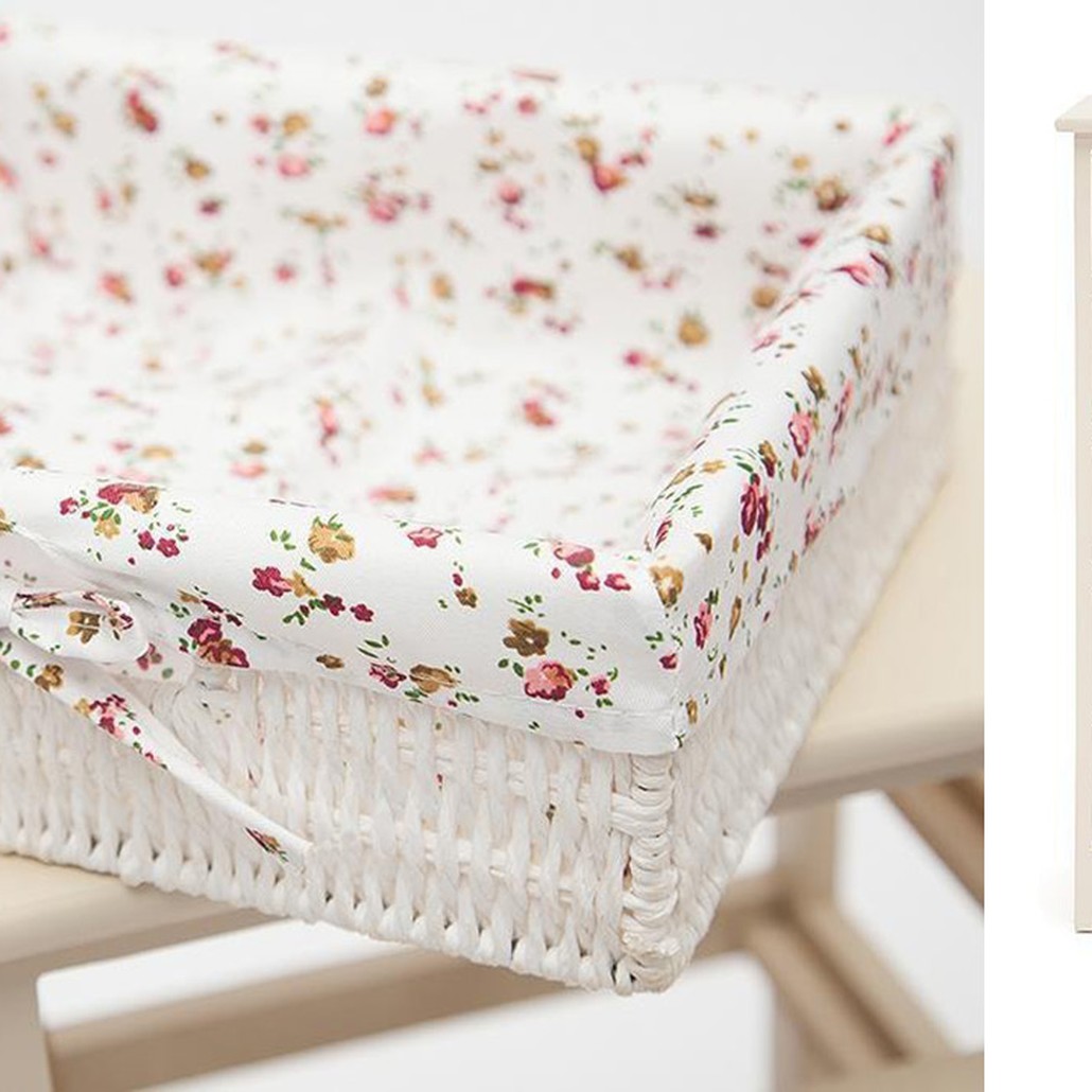 Комод детский в стиле прованс Provence Butter White Boxes with 'Roses' Buskets