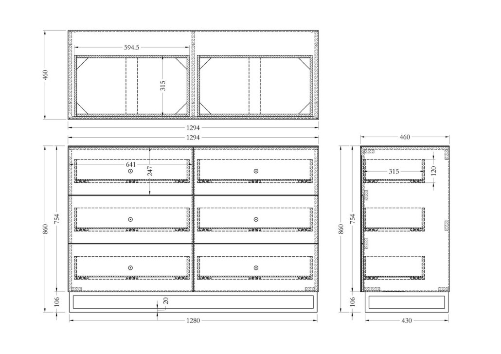 Комод дизайнерский Mirrored