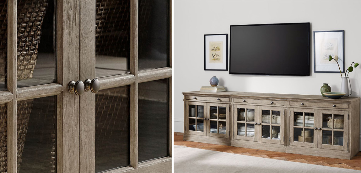 Комод длинный Benjamin Glass Doors long