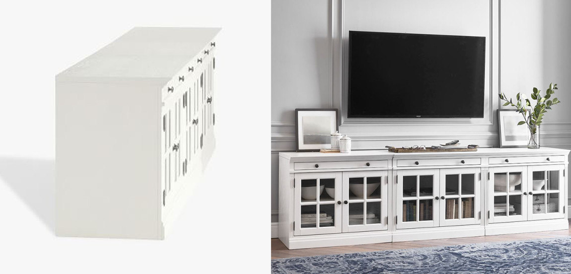 Комод длинный Benjamin Glass Doors long