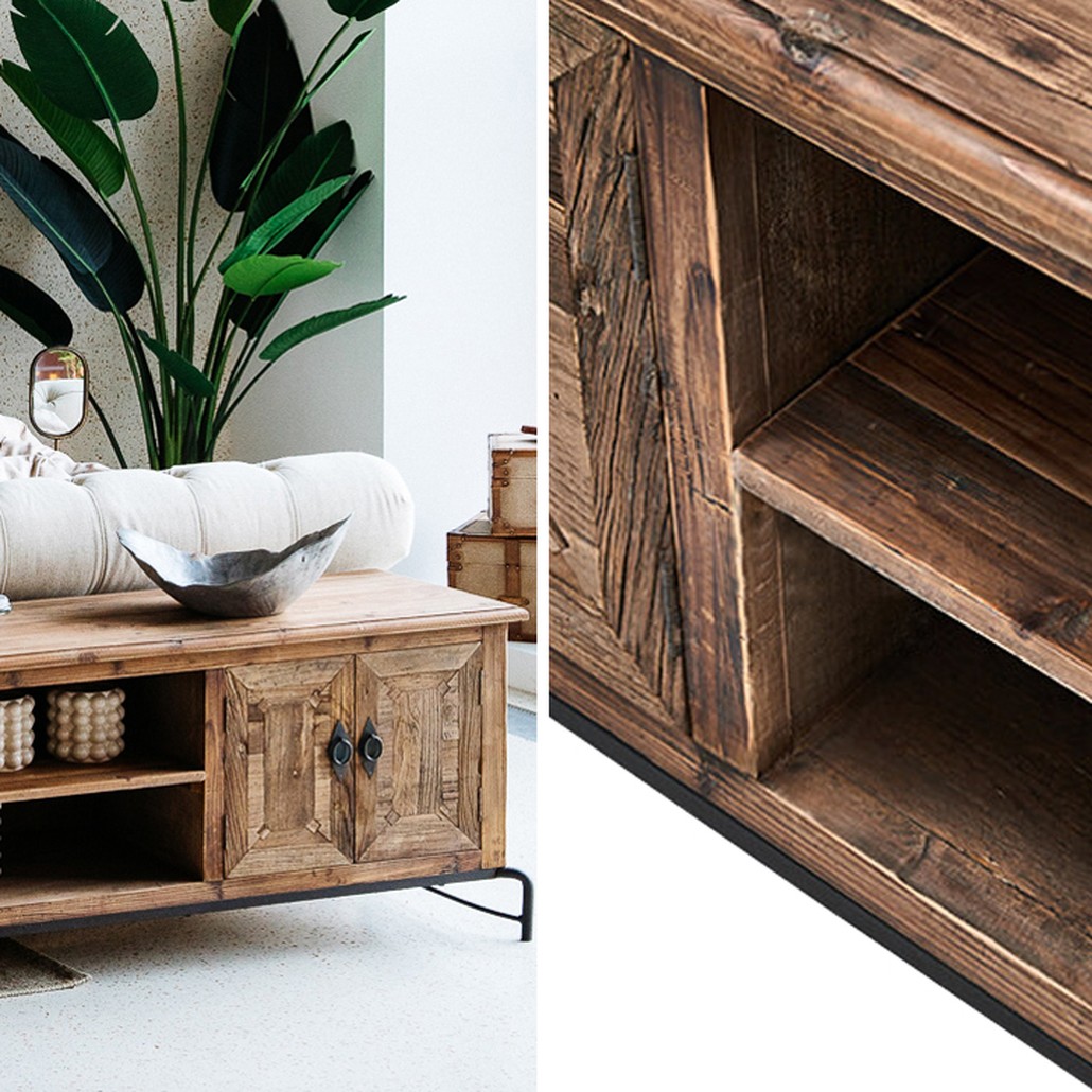 Комод длинный в стиле лофт Ennio Wood Commode