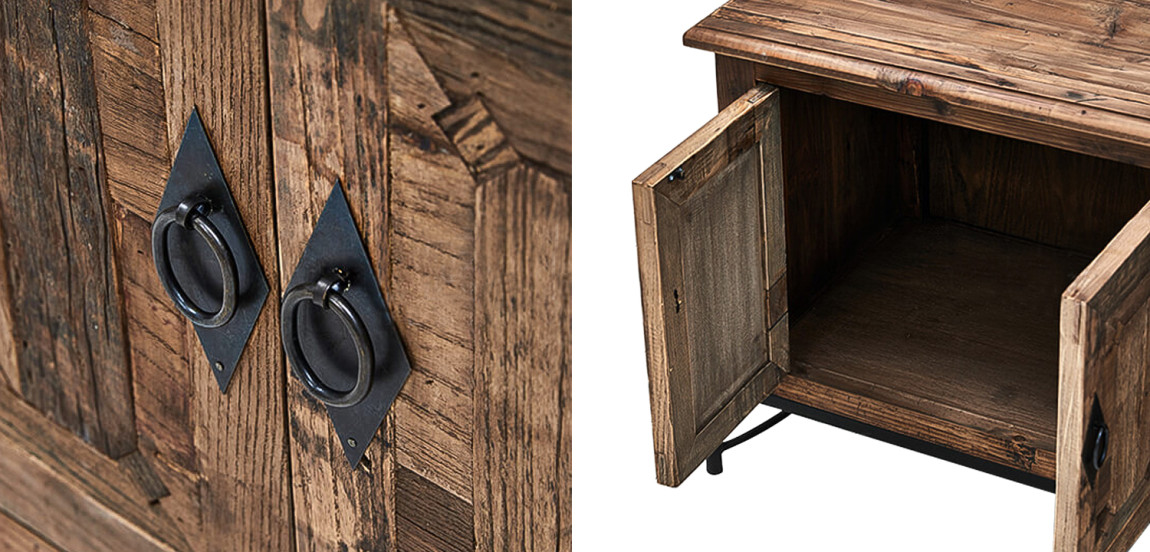 Комод длинный в стиле лофт Ennio Wood Commode