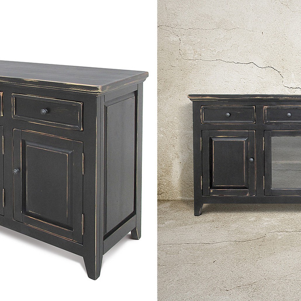 Комод длинный в стиле прованс Geronimo Provence HARMONIE Weathered Charcoal long