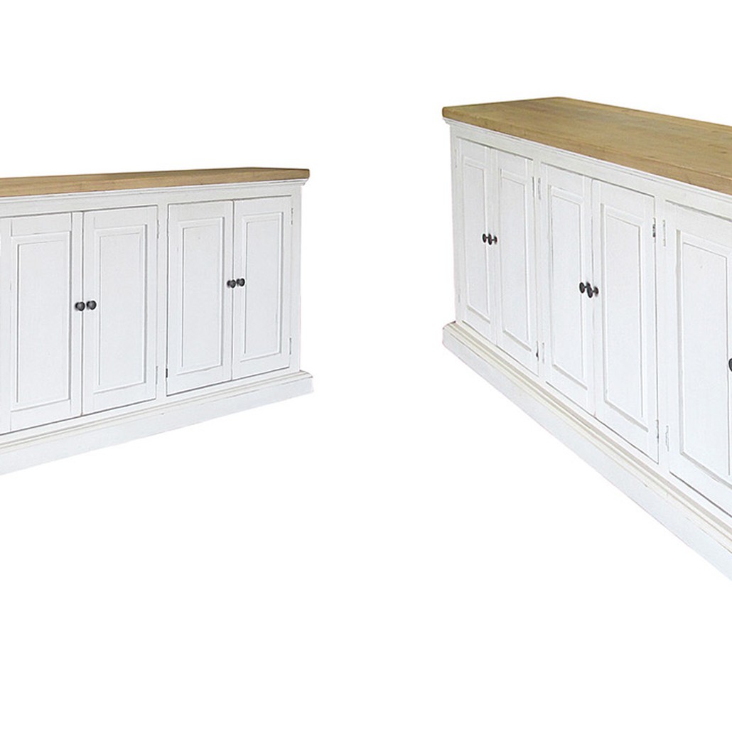 Комод длинный в стиле прованс Lazzaro Provence HARMONIE Antique White Белый