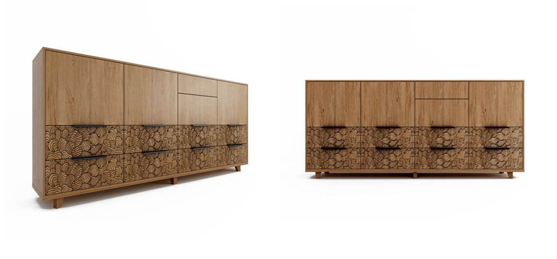 Комод длинный с орнаментом Fern Brian