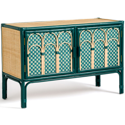 Комод для посуды из ротанга Felice Rattan Green