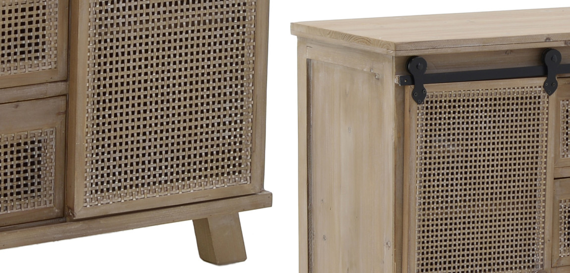 Комод из дерева и ротанга Rosita Wood chest of drawers