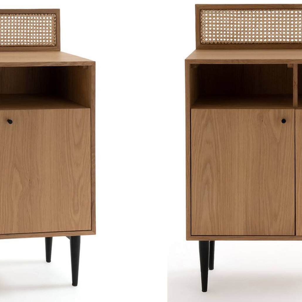 Комод из дуба и ротанга Agnar Wicker Chest of drawers