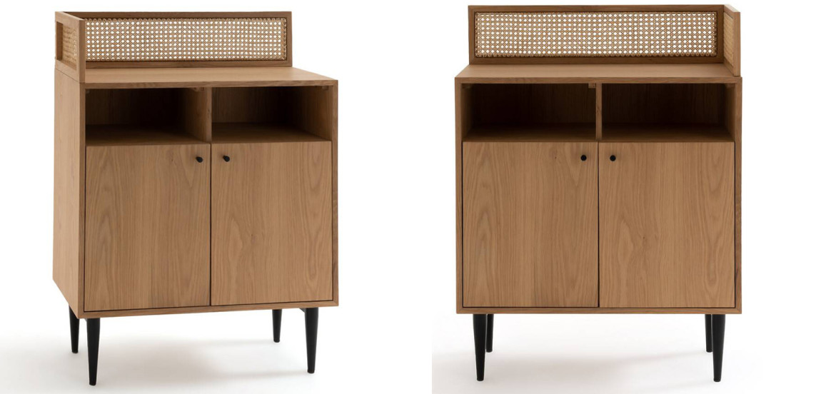 Комод из дуба и ротанга Agnar Wicker Chest of drawers