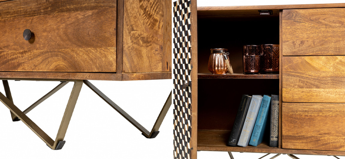 Комод из массива Bone Inlay