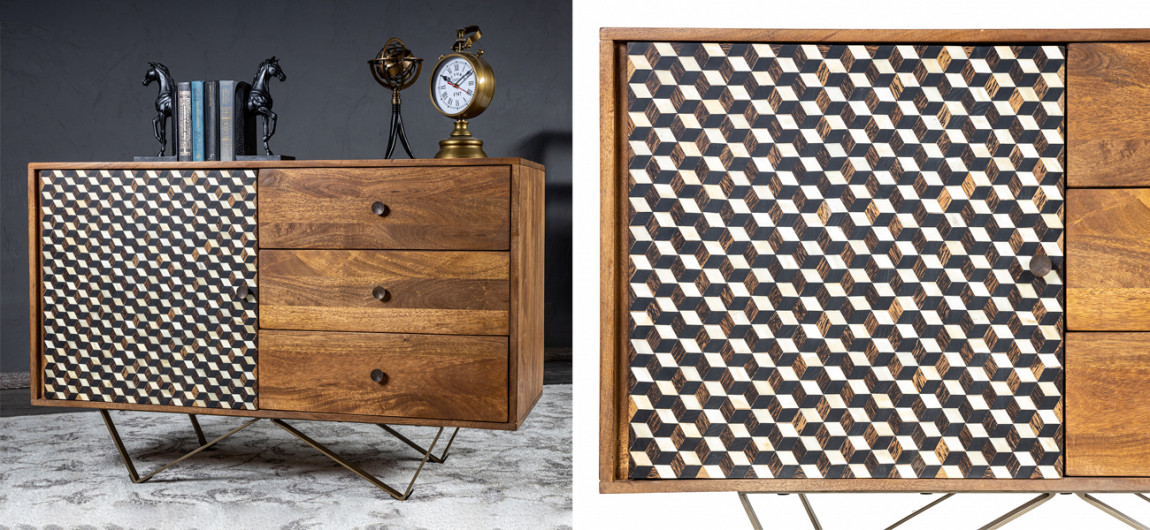 Комод из массива Bone Inlay