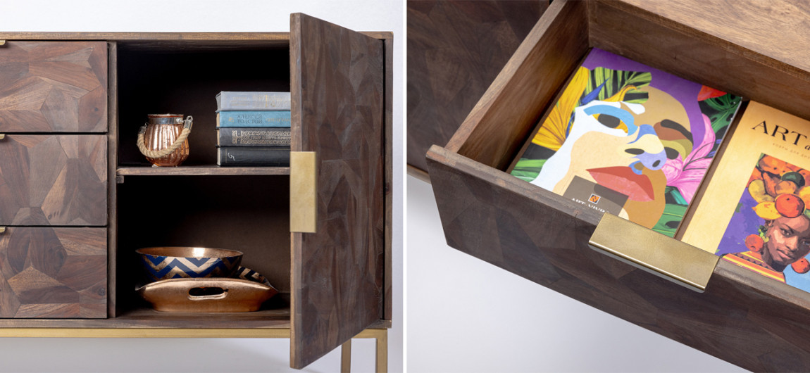 Комод из массива дерева Шишам Indian Rosewood