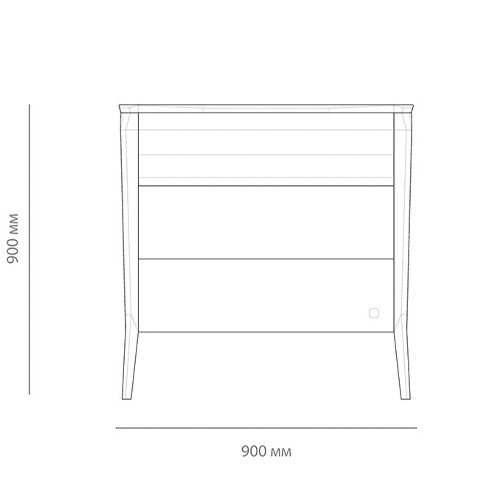 Комод из массива дуба с 3-мя ящиками Tasteful Furniture