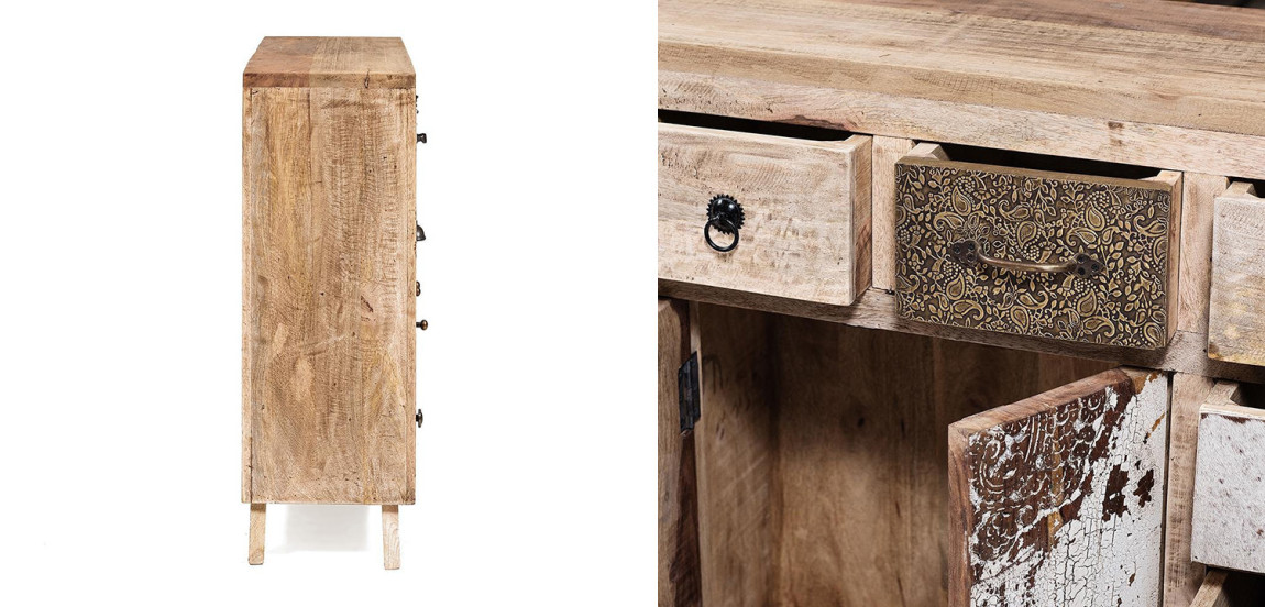 Комод из массива манго в винтажном стиле Vintage Shreds