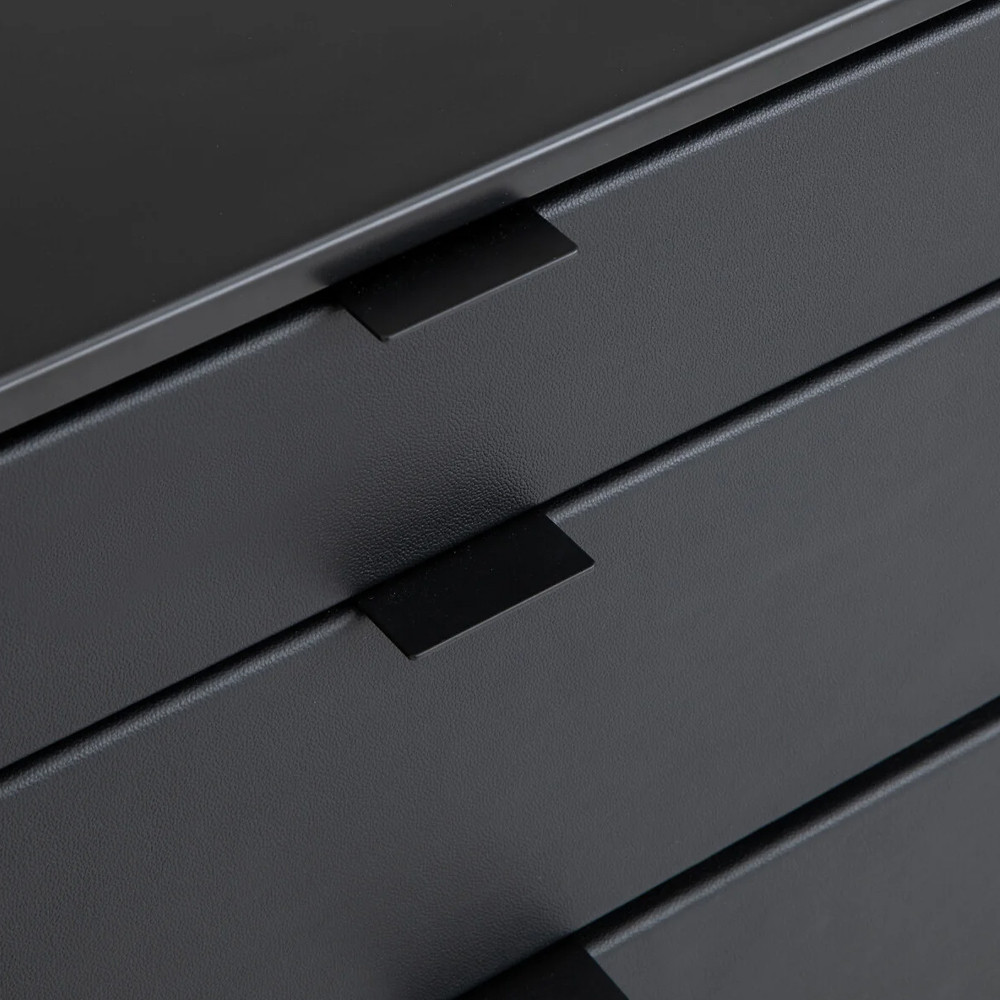 Комод из металла и кожи Guarin Chest of Drawers