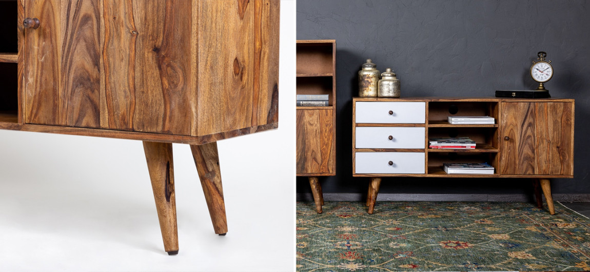 Комод из натурального дерева Texture Contrast