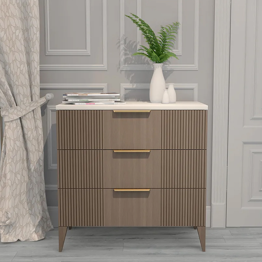 Комод коричневый с 3-мя ящиками на 4-х ножках Harper Line