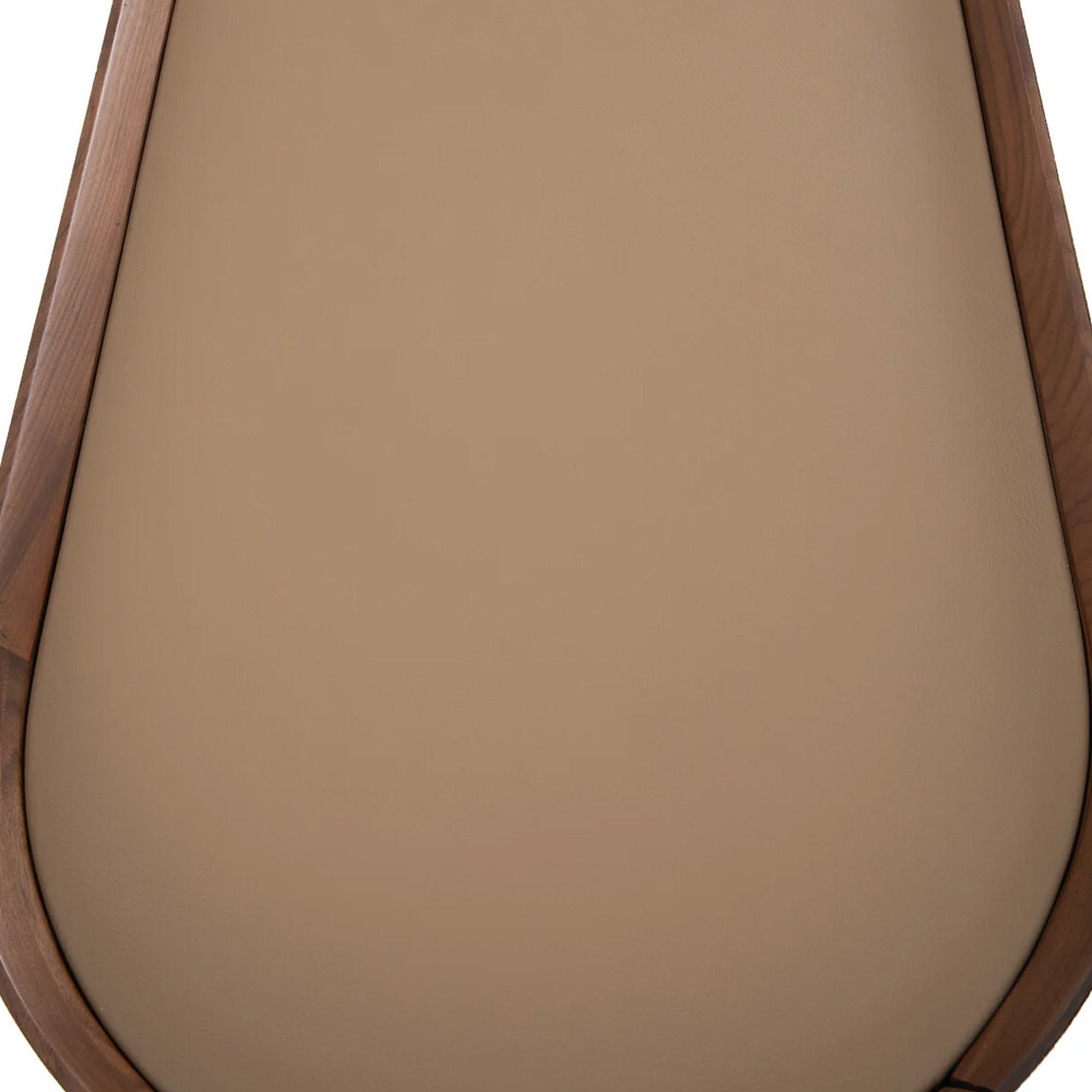 Комод округлой формы с тремя ящиками Walnut and Leather