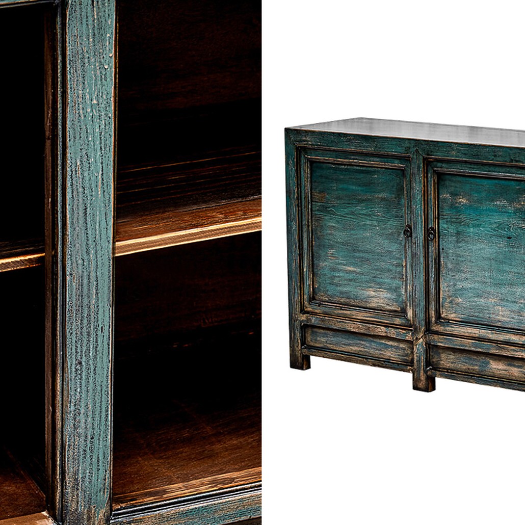 Комод под старину в стиле лофт Berthold Commode Бирюзовый