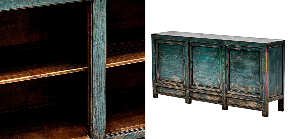 Комод под старину в стиле лофт Berthold Commode Бирюзовый