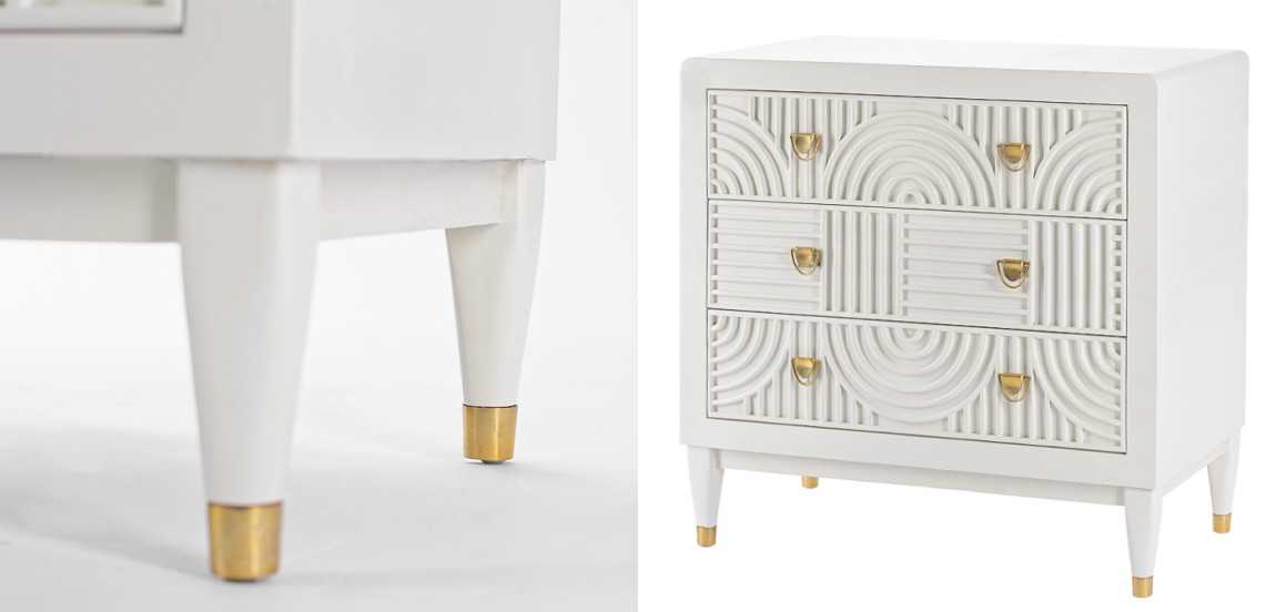 Комод с 3-мя ящиками Seymour Chest Of Drawers white Белый