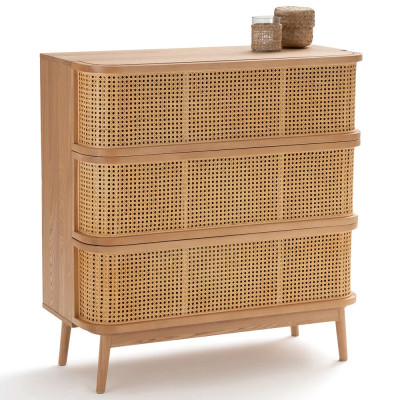 Комод с 3-мя ящиками из плетеного ротанга Ruiz Light Chest of Drawers