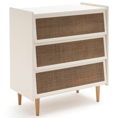 Комод с 3-мя ящиками из ротанга Blais Cream Wicker Furniture