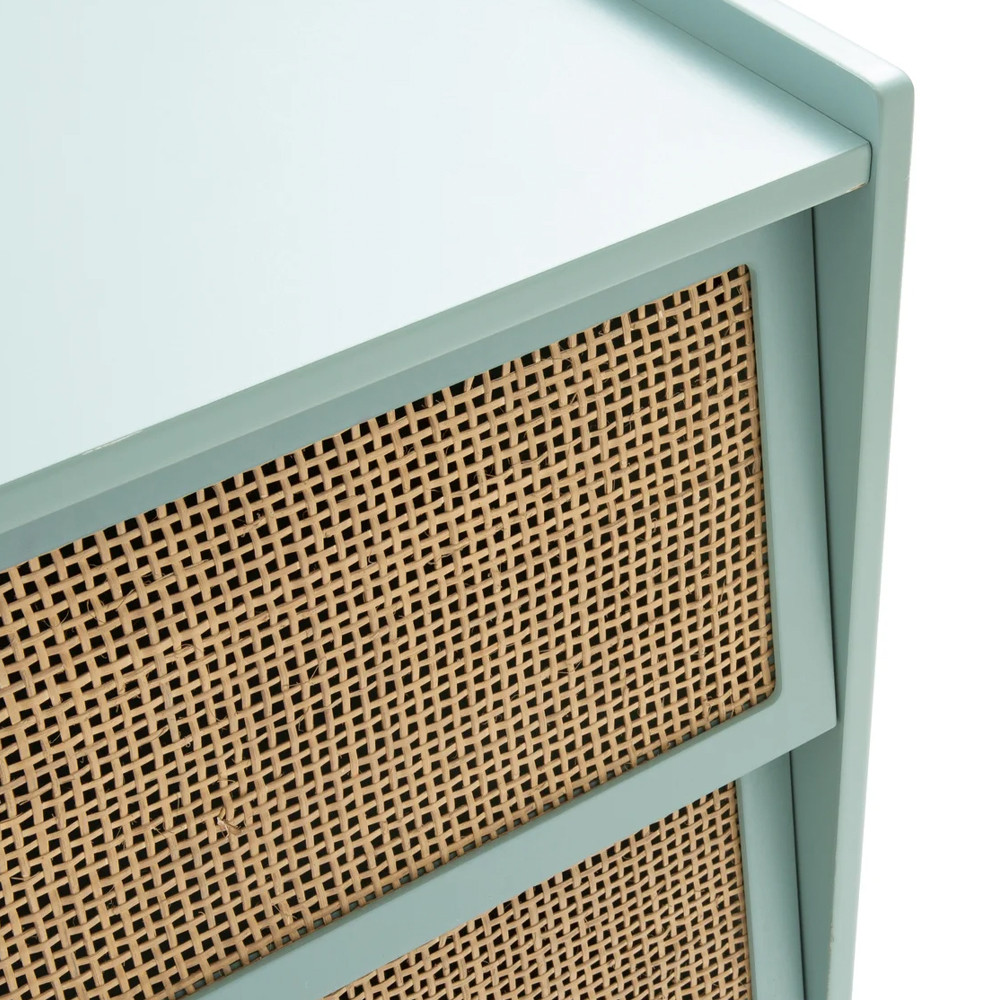 Комод с 3-мя ящиками из ротанга Blais Turquoise Wicker Furniture