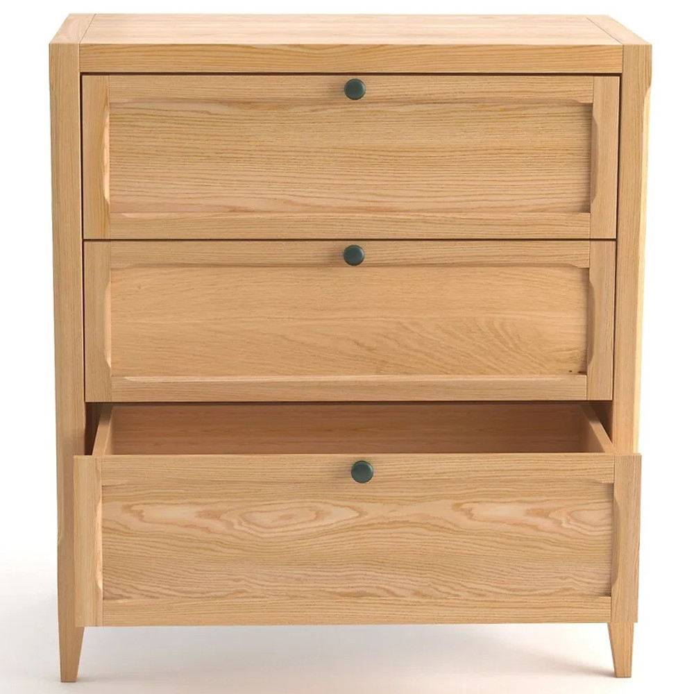 Комод с 3-мя ящиками светлый дуб Silva Oak Chest of Drawers