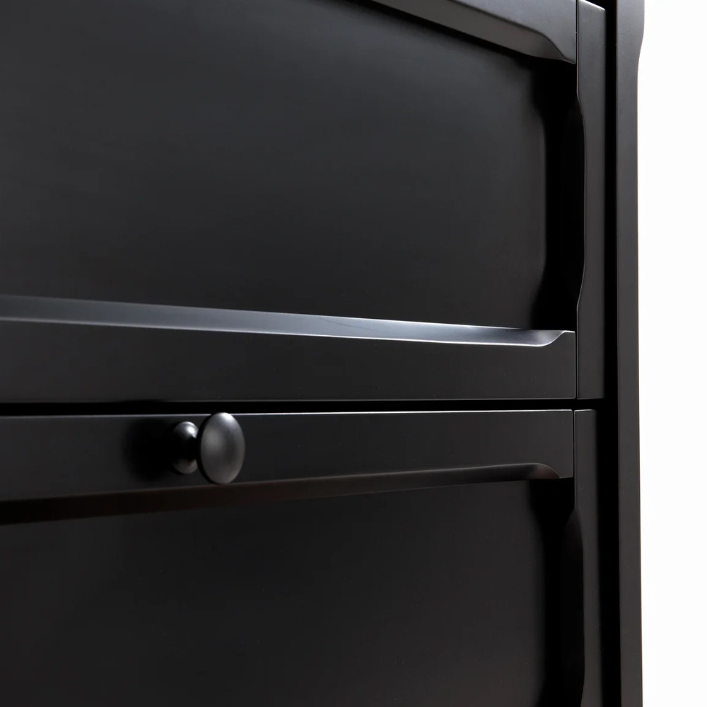 Комод с 3-мя ящиками черный Silva Black Chest of Drawers