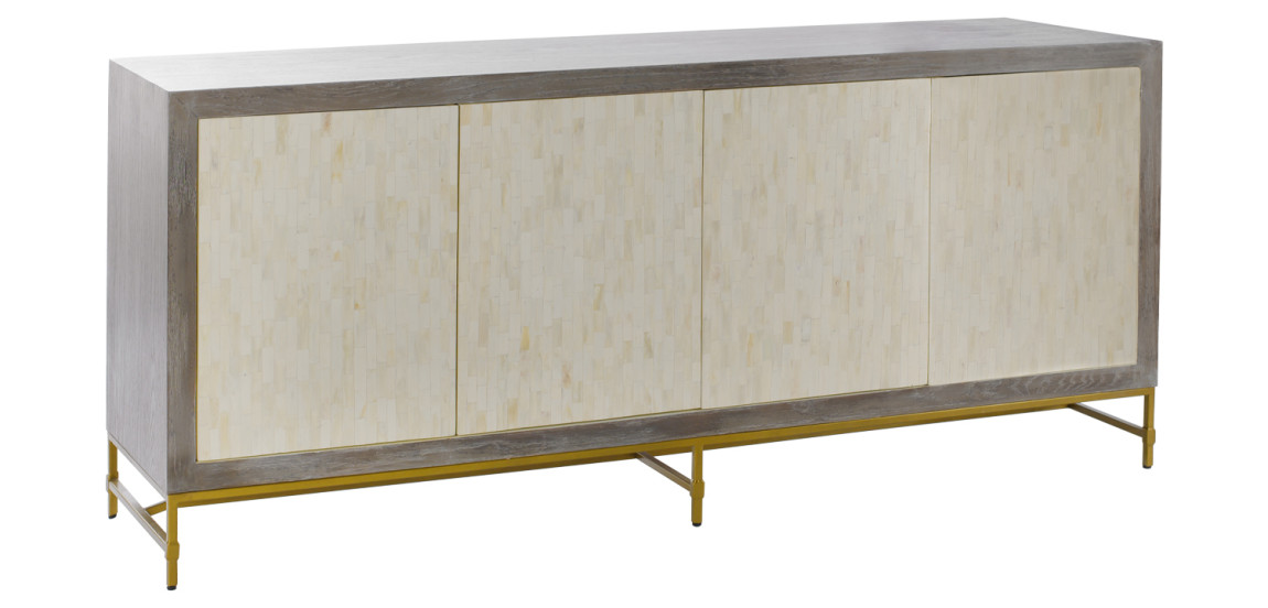 Комод с 4-мя дверцами инкрустированными костью Bone Inlay 4 Drawers