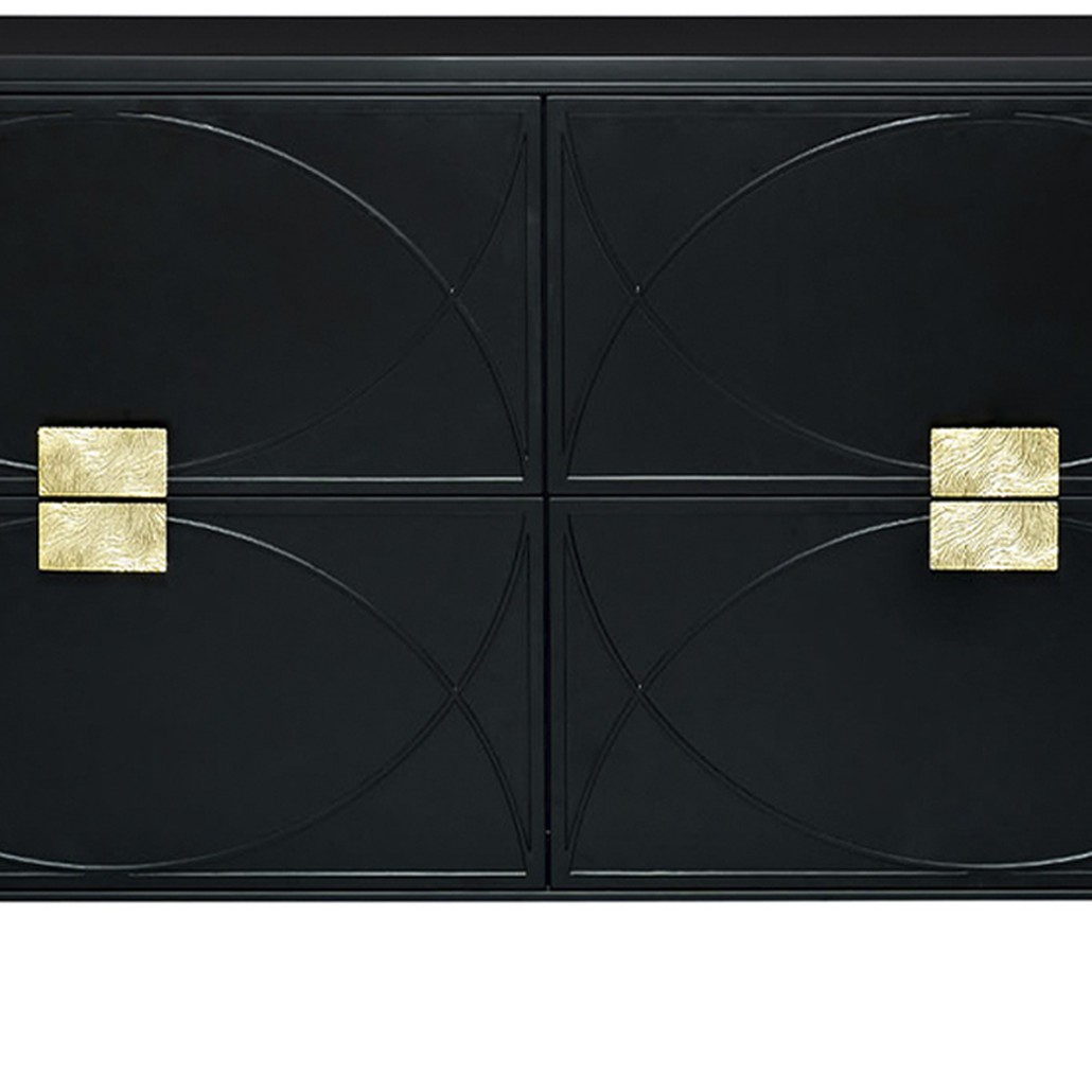 Комод с 4-мя ящиками Amelie Black Chest of Drawers Черный