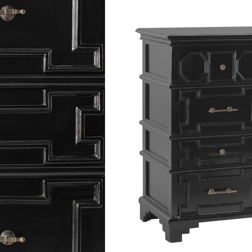 Комод с 4-мя ящиками Chest Beaux Art Черный