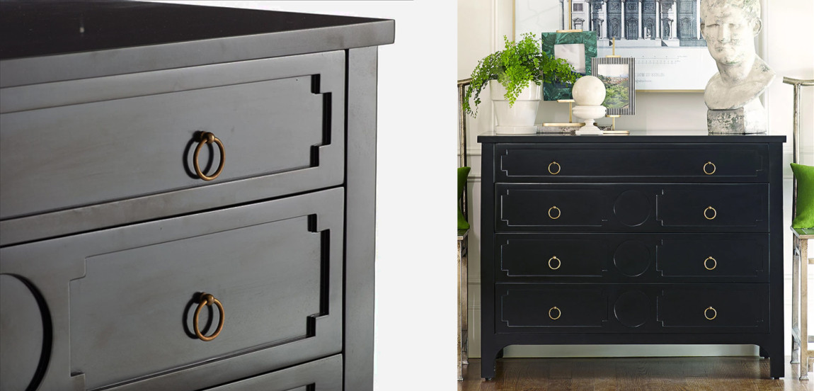 Комод с 4-мя ящиками Lawrence chest of drawers Black Черный