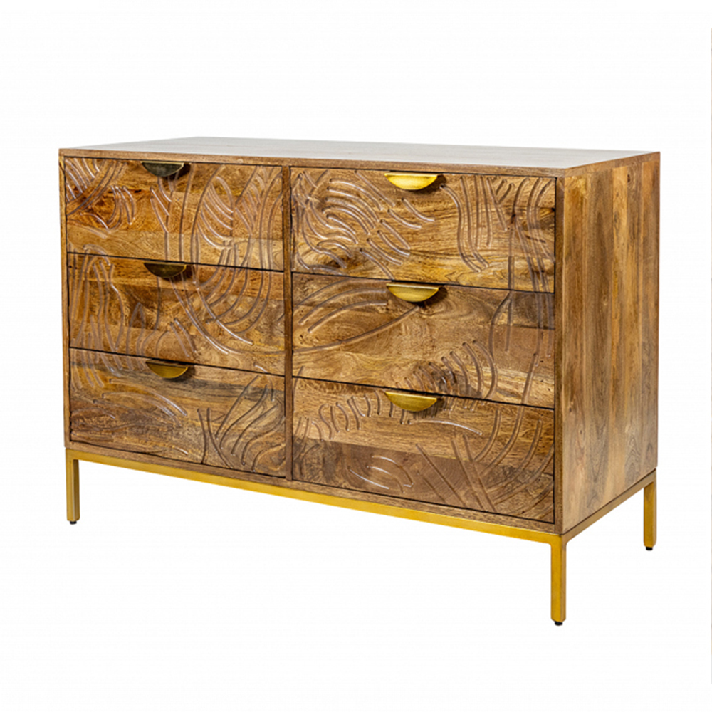 Комод с выдвижными ящиками и фактурным фасадом Termite