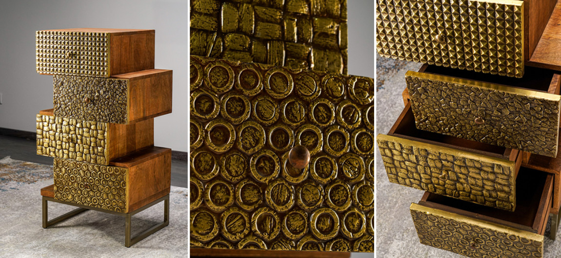 Комод с выдвижными ящиками из массива Fakturn