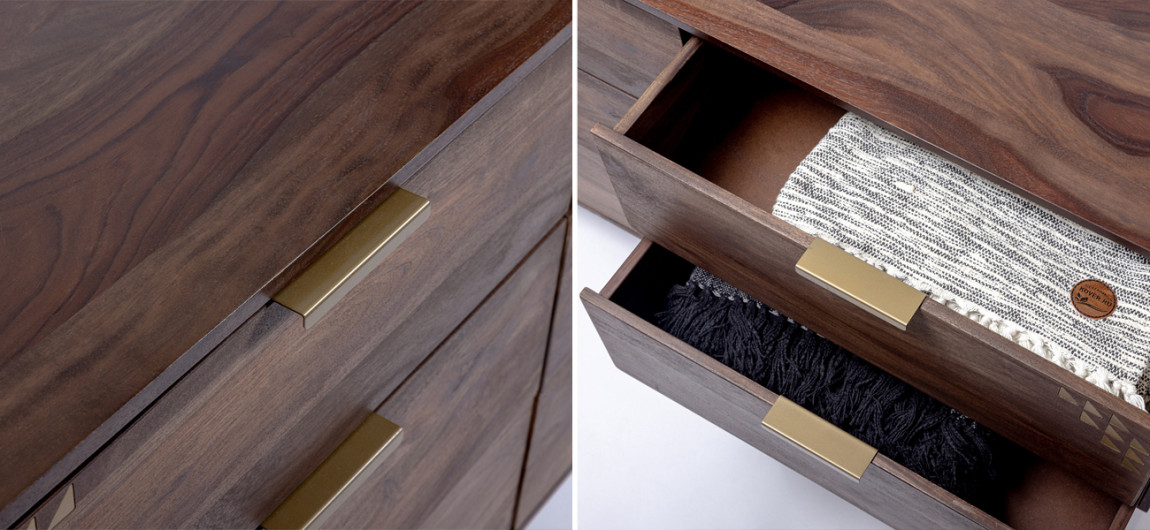 Комод с выдвижными ящиками из массива дерева Шишам Indian Rosewood