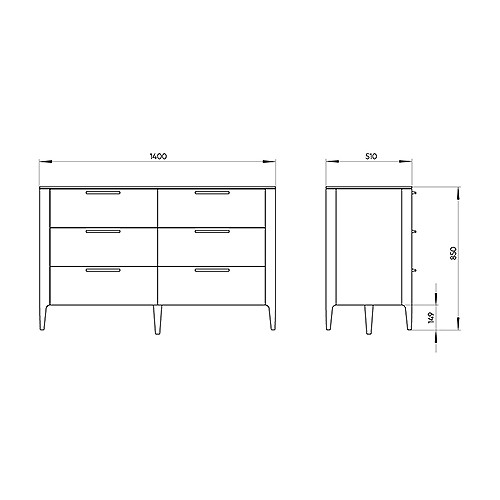Комод с выдвижными ящиками из массива дуба Type oak