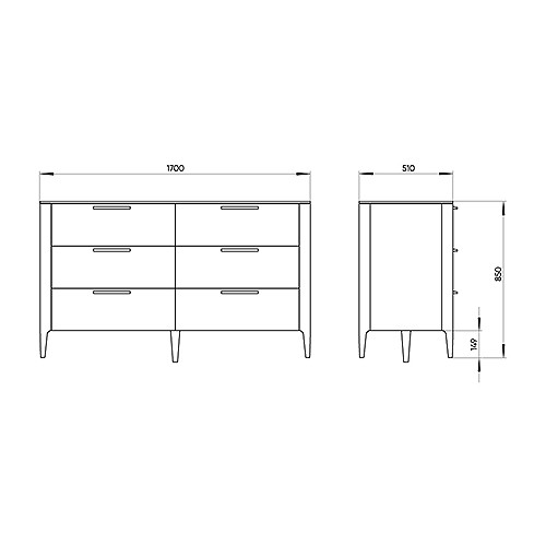 Комод с выдвижными ящиками из массива дуба Type oak