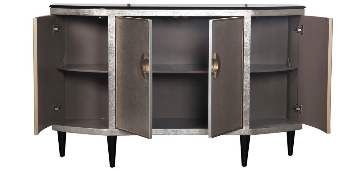 Комод с гранитной столешницей Renold silver Серебристый