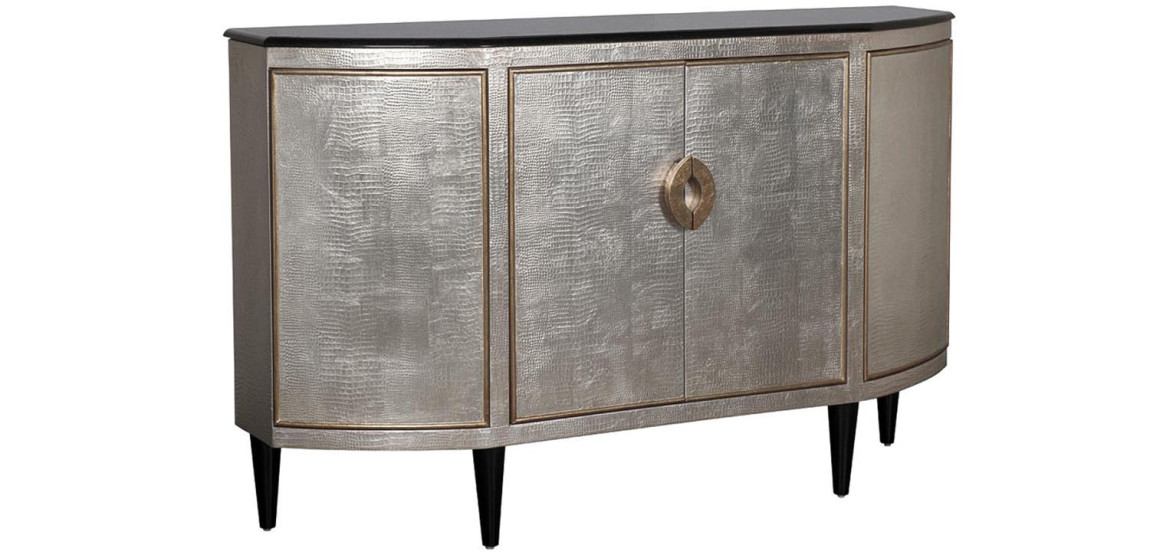 Комод с гранитной столешницей Renold silver Серебристый