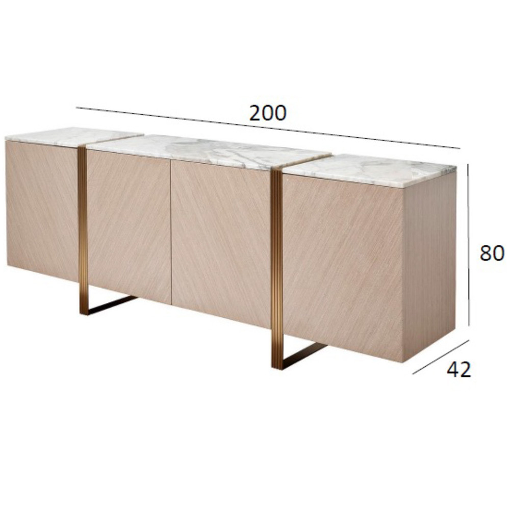 Комод с мраморной столешницей Uniqueness Marble