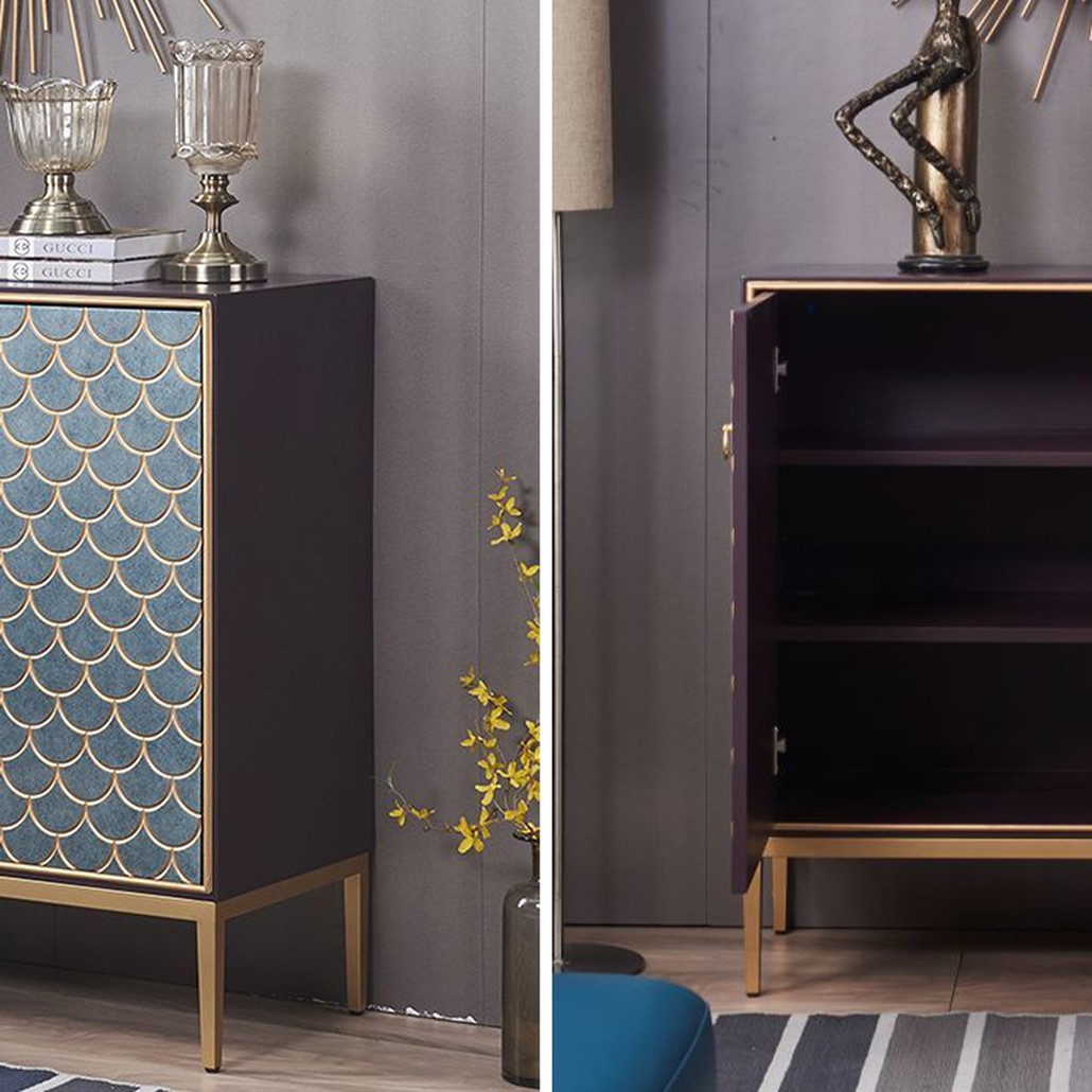Комод с орнаментом Рыбья чешуя Cateline Scale Pattern Chest of Drawers