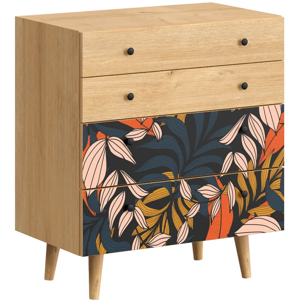 Комод с принтом на ящиках Elise Chest of Drawers