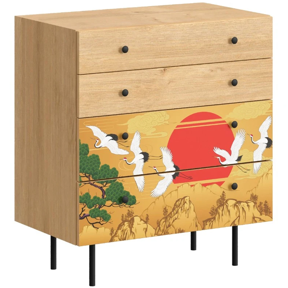 Комод с принтом на ящиках Elise Chest of Drawers