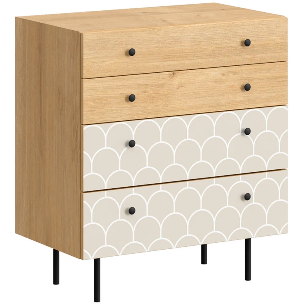 Комод с принтом на ящиках Elise Chest of Drawers