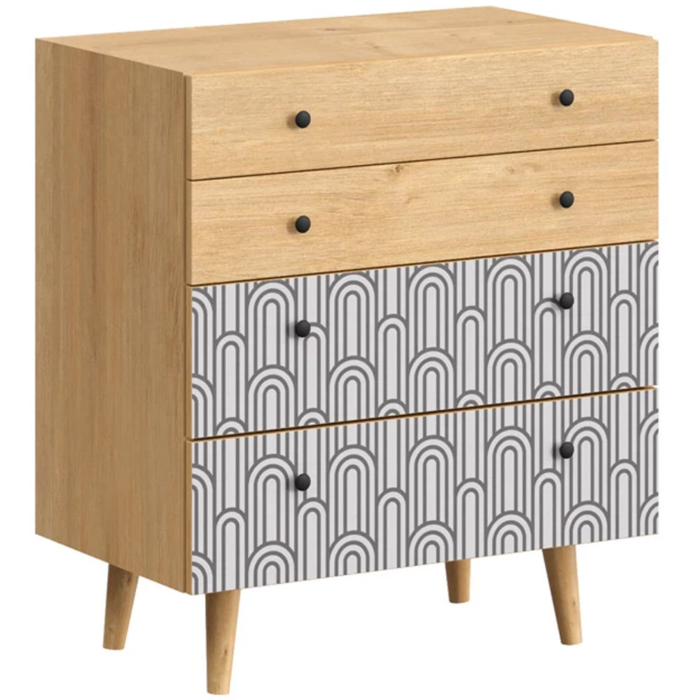 Комод с принтом на ящиках Elise Chest of Drawers