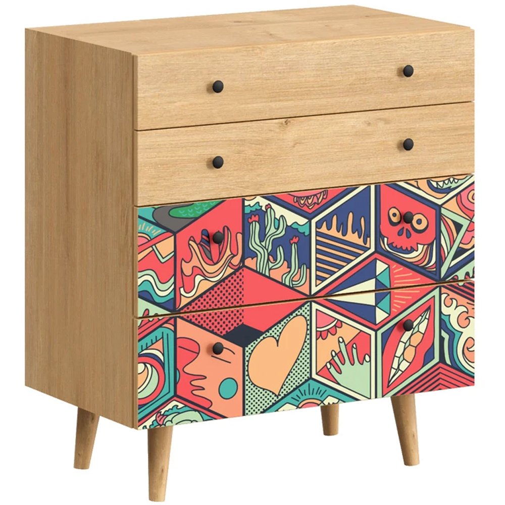 Комод с принтом на ящиках Elise Chest of Drawers