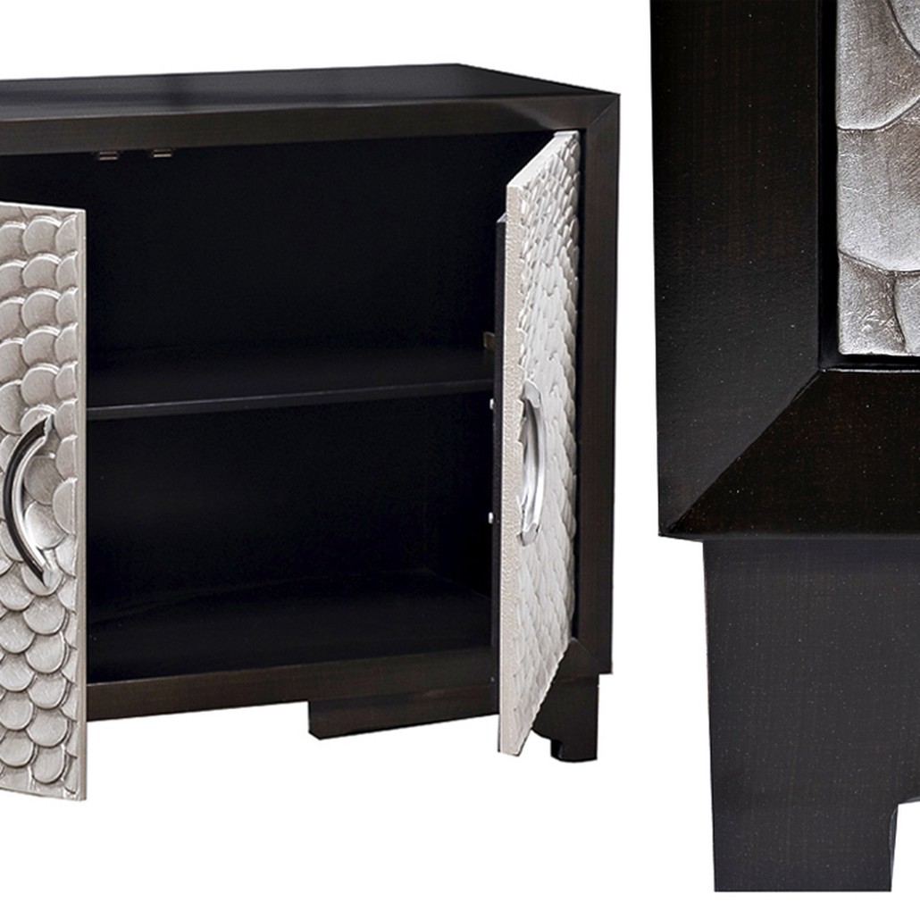 Комод с рельефным орнаментом Рыбья чешуя Fish scales Chest of drawers
